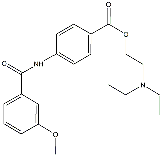 2-(diethylamino)ethyl 4-[(3-methoxybenzoyl)amino]benzoate Struktur