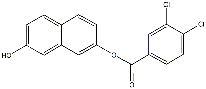 7-hydroxy-2-naphthyl 3,4-dichlorobenzoate Struktur