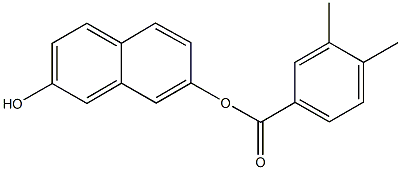 7-hydroxy-2-naphthyl 3,4-dimethylbenzoate Struktur