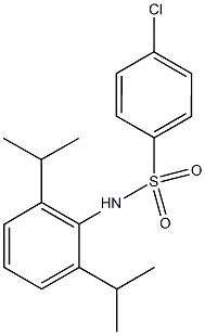 4-chloro-N-(2,6-diisopropylphenyl)benzenesulfonamide Struktur