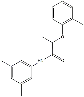 N-(3,5-dimethylphenyl)-2-(2-methylphenoxy)propanamide Struktur