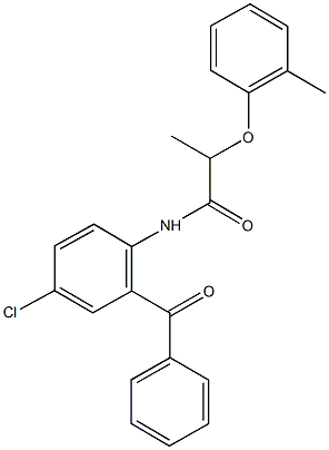 N-(2-benzoyl-4-chlorophenyl)-2-(2-methylphenoxy)propanamide Struktur