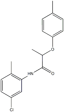 N-(5-chloro-2-methylphenyl)-2-(4-methylphenoxy)propanamide Struktur