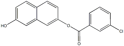 7-hydroxy-2-naphthyl 3-chlorobenzoate Struktur