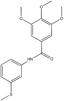 3,4,5-trimethoxy-N-[3-(methylsulfanyl)phenyl]benzamide Struktur