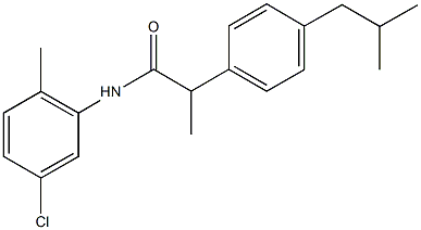 N-(5-chloro-2-methylphenyl)-2-(4-isobutylphenyl)propanamide Struktur