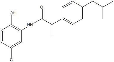 N-(5-chloro-2-hydroxyphenyl)-2-(4-isobutylphenyl)propanamide Struktur