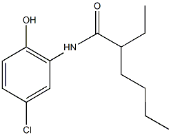 N-(5-chloro-2-hydroxyphenyl)-2-ethylhexanamide Struktur