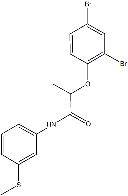 2-(2,4-dibromophenoxy)-N-[3-(methylsulfanyl)phenyl]propanamide Struktur