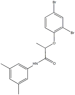 2-(2,4-dibromophenoxy)-N-(3,5-dimethylphenyl)propanamide Struktur