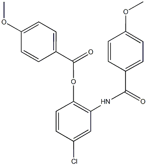 4-chloro-2-[(4-methoxybenzoyl)amino]phenyl 4-methoxybenzoate Struktur