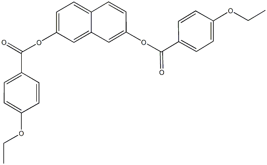 7-[(4-ethoxybenzoyl)oxy]-2-naphthyl 4-ethoxybenzoate Struktur