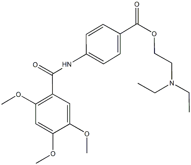 2-(diethylamino)ethyl 4-[(2,4,5-trimethoxybenzoyl)amino]benzoate Struktur