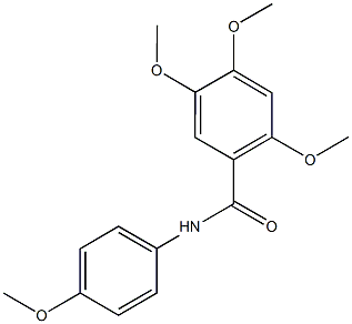 2,4,5-trimethoxy-N-(4-methoxyphenyl)benzamide Struktur