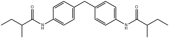 2-methyl-N-(4-{4-[(2-methylbutanoyl)amino]benzyl}phenyl)butanamide Struktur