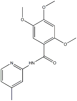 2,4,5-trimethoxy-N-(4-methyl-2-pyridinyl)benzamide Struktur