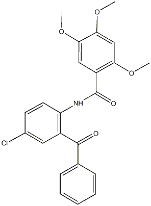 N-(2-benzoyl-4-chlorophenyl)-2,4,5-trimethoxybenzamide Struktur