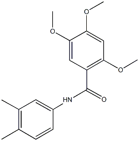 N-(3,4-dimethylphenyl)-2,4,5-trimethoxybenzamide Struktur