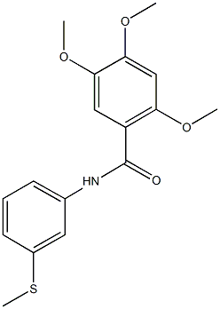 2,4,5-trimethoxy-N-[3-(methylsulfanyl)phenyl]benzamide Struktur