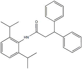 N-(2,6-diisopropylphenyl)-3,3-diphenylpropanamide Struktur