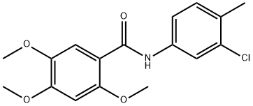 N-(3-chloro-4-methylphenyl)-2,4,5-trimethoxybenzamide Struktur