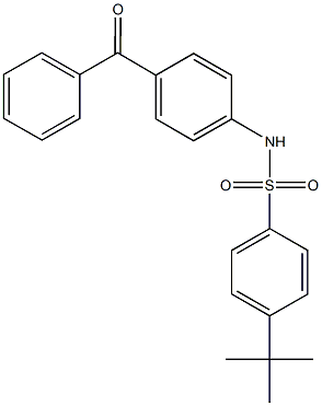 N-(4-benzoylphenyl)-4-tert-butylbenzenesulfonamide Struktur