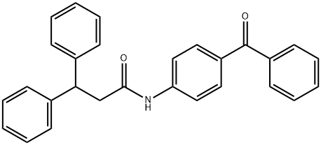 N-(4-benzoylphenyl)-3,3-diphenylpropanamide Struktur