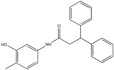 N-(3-hydroxy-4-methylphenyl)-3,3-diphenylpropanamide Struktur