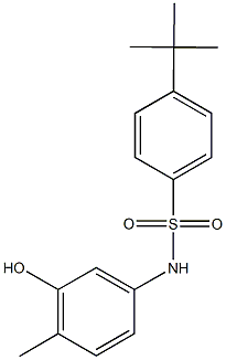 4-tert-butyl-N-(3-hydroxy-4-methylphenyl)benzenesulfonamide Struktur