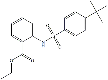 ethyl 2-{[(4-tert-butylphenyl)sulfonyl]amino}benzoate Struktur