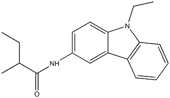 N-(9-ethyl-9H-carbazol-3-yl)-2-methylbutanamide Struktur