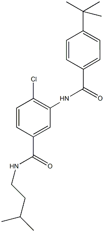 3-[(4-tert-butylbenzoyl)amino]-4-chloro-N-isopentylbenzamide Struktur