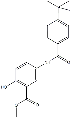 methyl 5-[(4-tert-butylbenzoyl)amino]-2-hydroxybenzoate Struktur