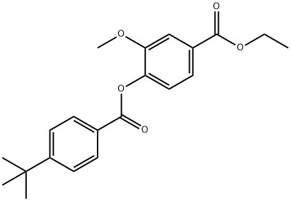 ethyl 4-[(4-tert-butylbenzoyl)oxy]-3-methoxybenzoate Struktur