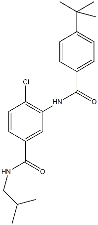 3-[(4-tert-butylbenzoyl)amino]-4-chloro-N-isobutylbenzamide Struktur