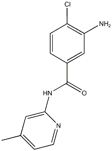 3-amino-4-chloro-N-(4-methyl-2-pyridinyl)benzamide Struktur