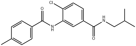 4-chloro-N-isobutyl-3-[(4-methylbenzoyl)amino]benzamide Struktur