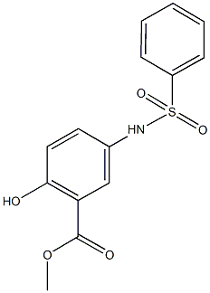 methyl 2-hydroxy-5-[(phenylsulfonyl)amino]benzoate Struktur