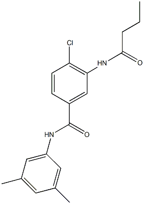 3-(butyrylamino)-4-chloro-N-(3,5-dimethylphenyl)benzamide Struktur