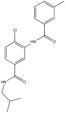 4-chloro-N-isobutyl-3-[(3-methylbenzoyl)amino]benzamide Struktur