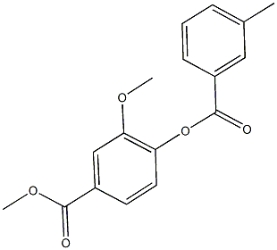 methyl 3-methoxy-4-[(3-methylbenzoyl)oxy]benzoate Struktur