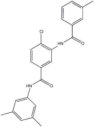 4-chloro-N-(3,5-dimethylphenyl)-3-[(3-methylbenzoyl)amino]benzamide Struktur