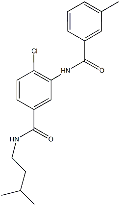 4-chloro-N-isopentyl-3-[(3-methylbenzoyl)amino]benzamide Struktur