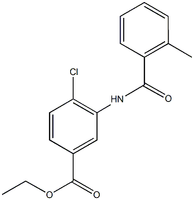 ethyl 4-chloro-3-[(2-methylbenzoyl)amino]benzoate Struktur