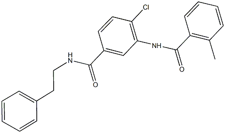 4-chloro-3-[(2-methylbenzoyl)amino]-N-(2-phenylethyl)benzamide Struktur