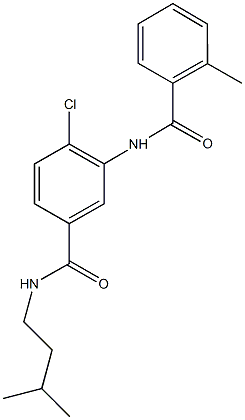 4-chloro-N-isopentyl-3-[(2-methylbenzoyl)amino]benzamide Struktur