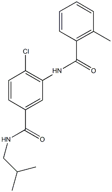 4-chloro-N-isobutyl-3-[(2-methylbenzoyl)amino]benzamide Struktur