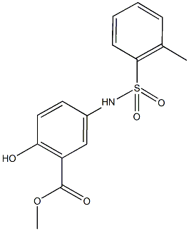 methyl 2-hydroxy-5-{[(2-methylphenyl)sulfonyl]amino}benzoate Struktur