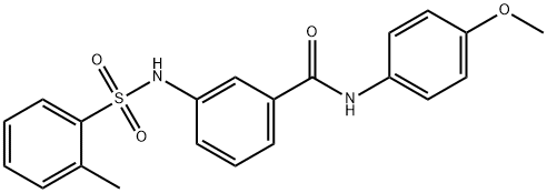 N-(4-methoxyphenyl)-3-{[(2-methylphenyl)sulfonyl]amino}benzamide Struktur