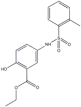 ethyl 2-hydroxy-5-{[(2-methylphenyl)sulfonyl]amino}benzoate Struktur